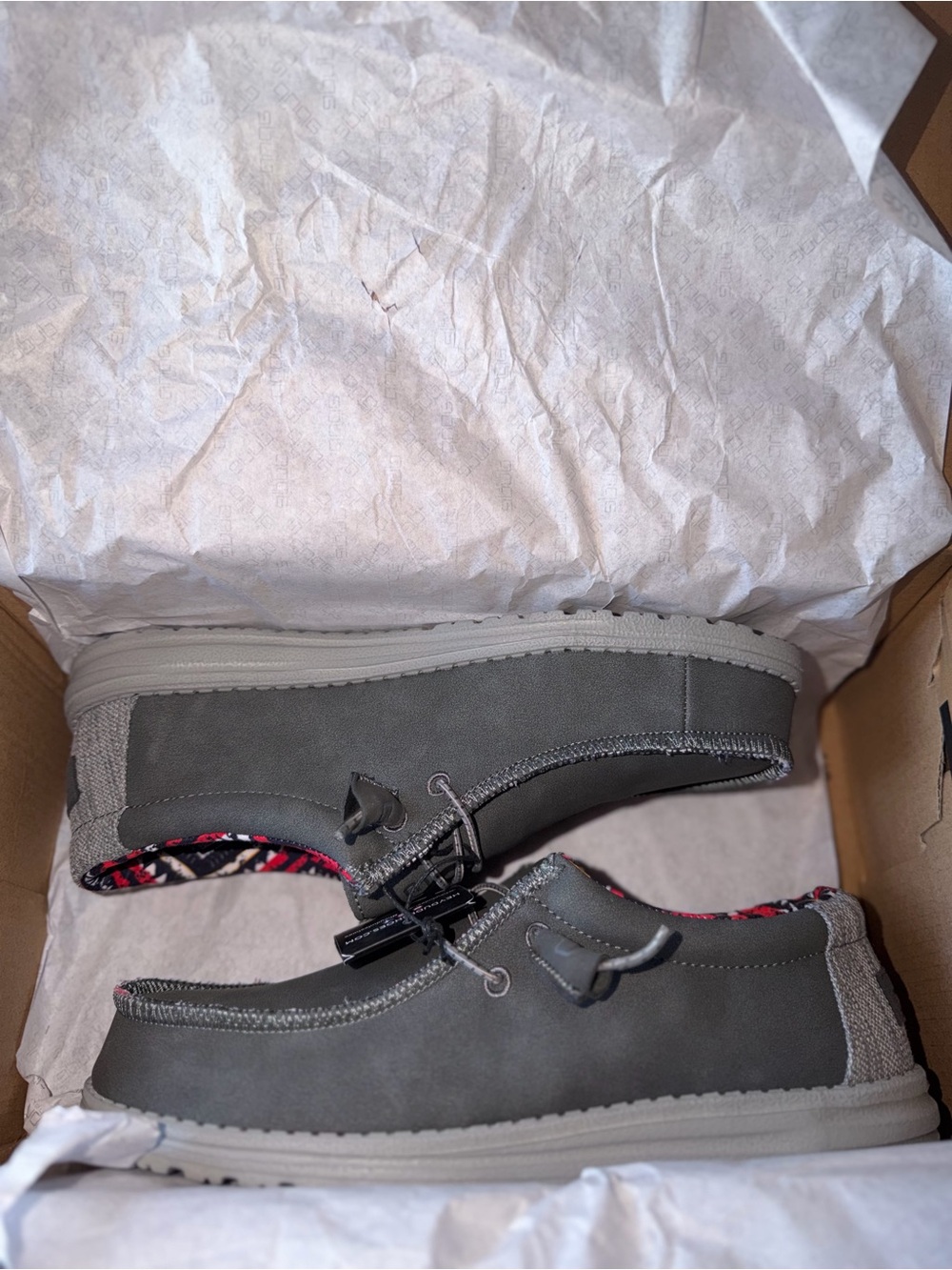 Hey Dude Grey Slip-On Grey Quarry- 8M : 10W